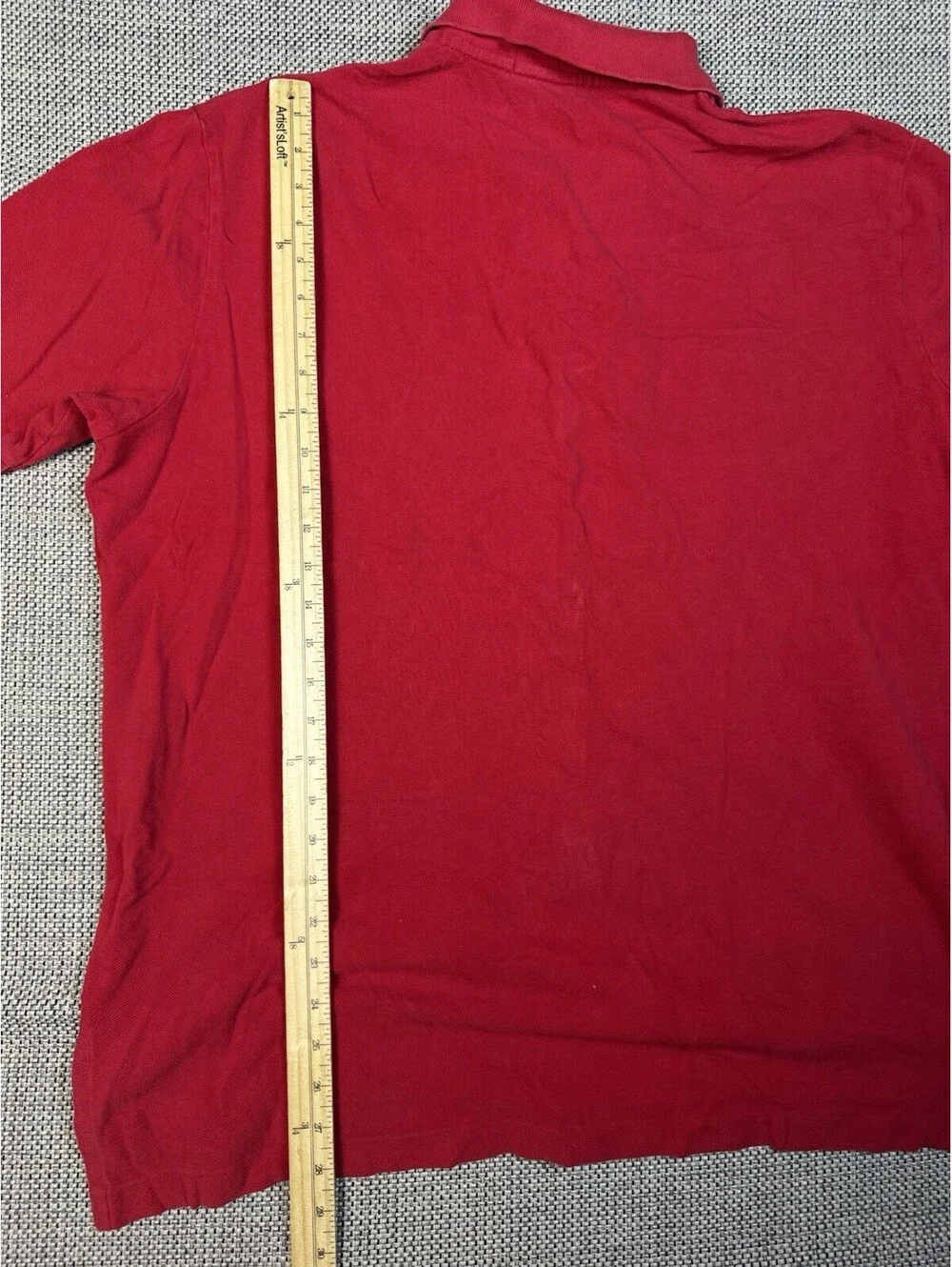 VINTAGE Polo Ralph Lauren Shirt Men 2-XLarge Red 100% Cotton Short Sleeve READ